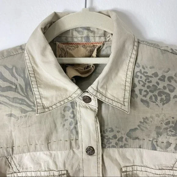 Khaki button down long sleeve dress - Picture 7 of 13